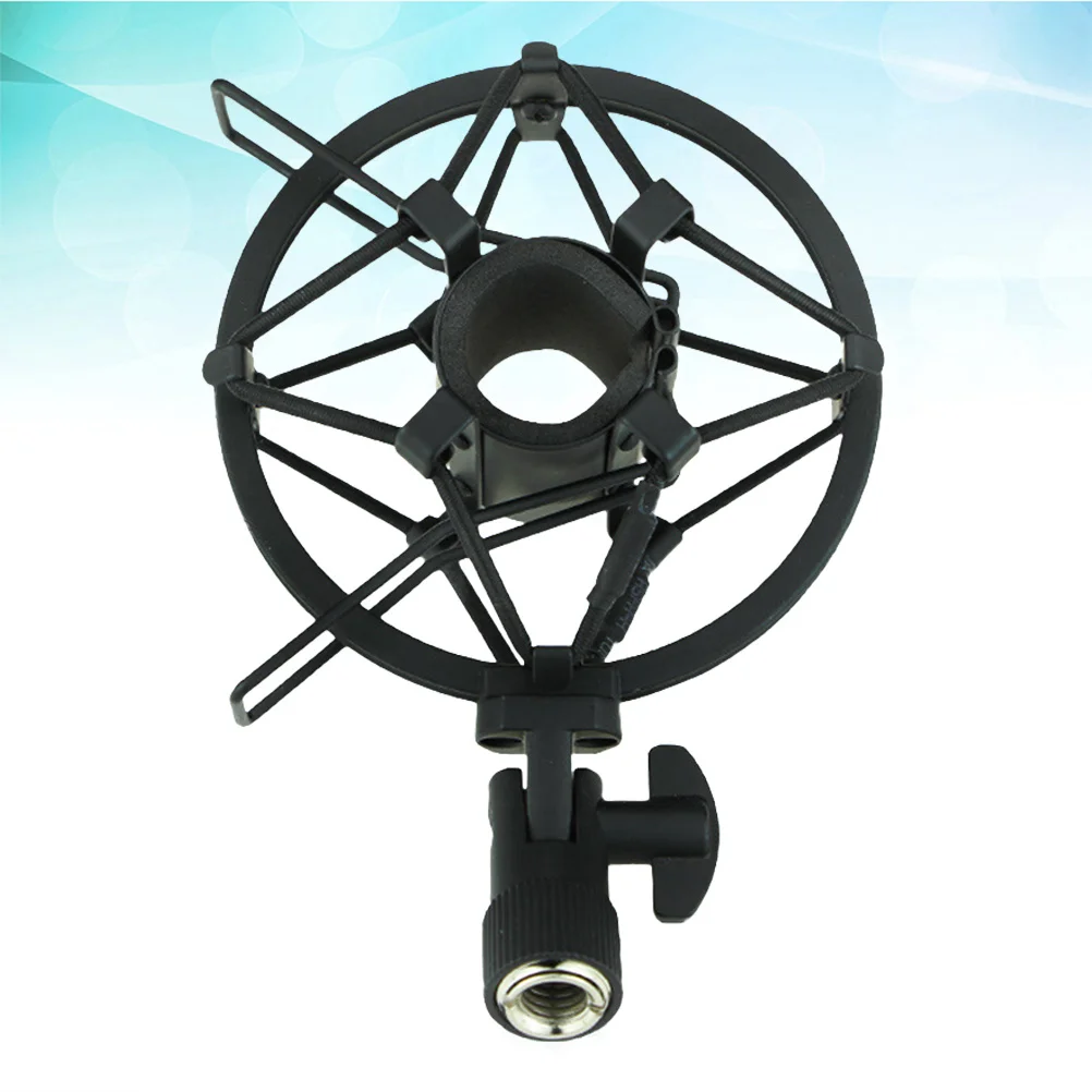 

Condenser Microphone Mount Black Universal Holder for Sound Recording Vibration Isolation Radio Broadcasting Voice