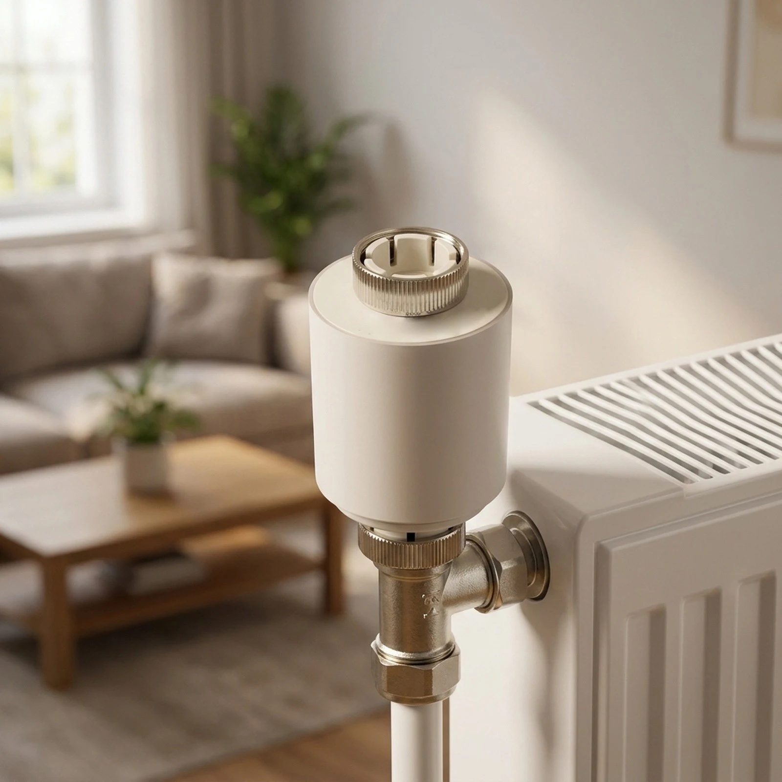 for Smart radiator temperature control valve head with 2 4GHz WiFi for remote heating schedule management and energy saving