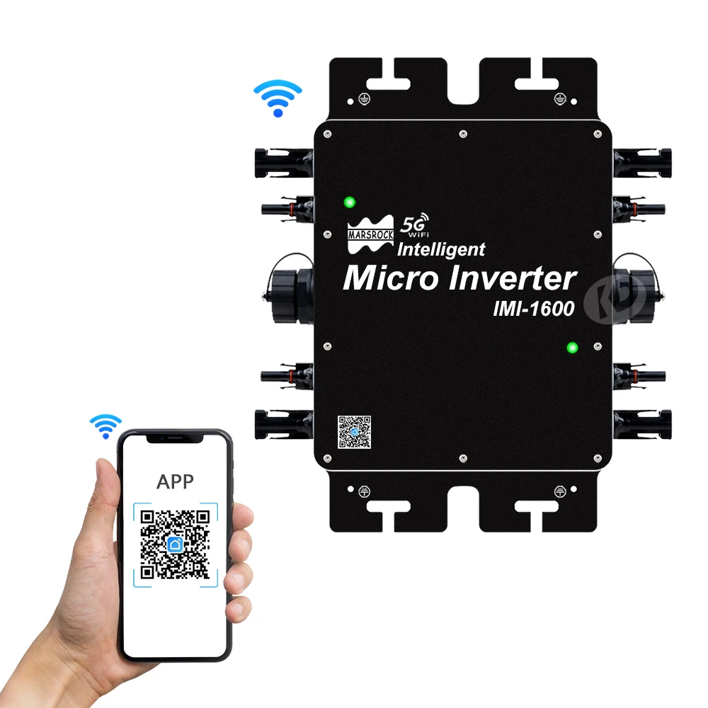 Imagem -04 - Inversor Solar On-grid 1600w Mppt Wifi Ip65 Micro Inversor Inteligente 2250v dc Entrada pv para 110v 120v 220v 230v Sistema Energia Grade