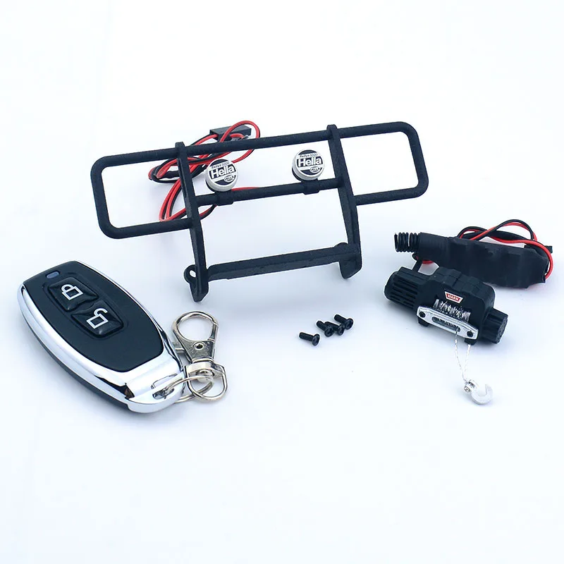 TRX4M Climbing Car simulato paraurti anteriore a LED con Controller per verricello per aggiornamento 1/18 RC Crawler Car Traxxas TRX4-M Chevrolet K10