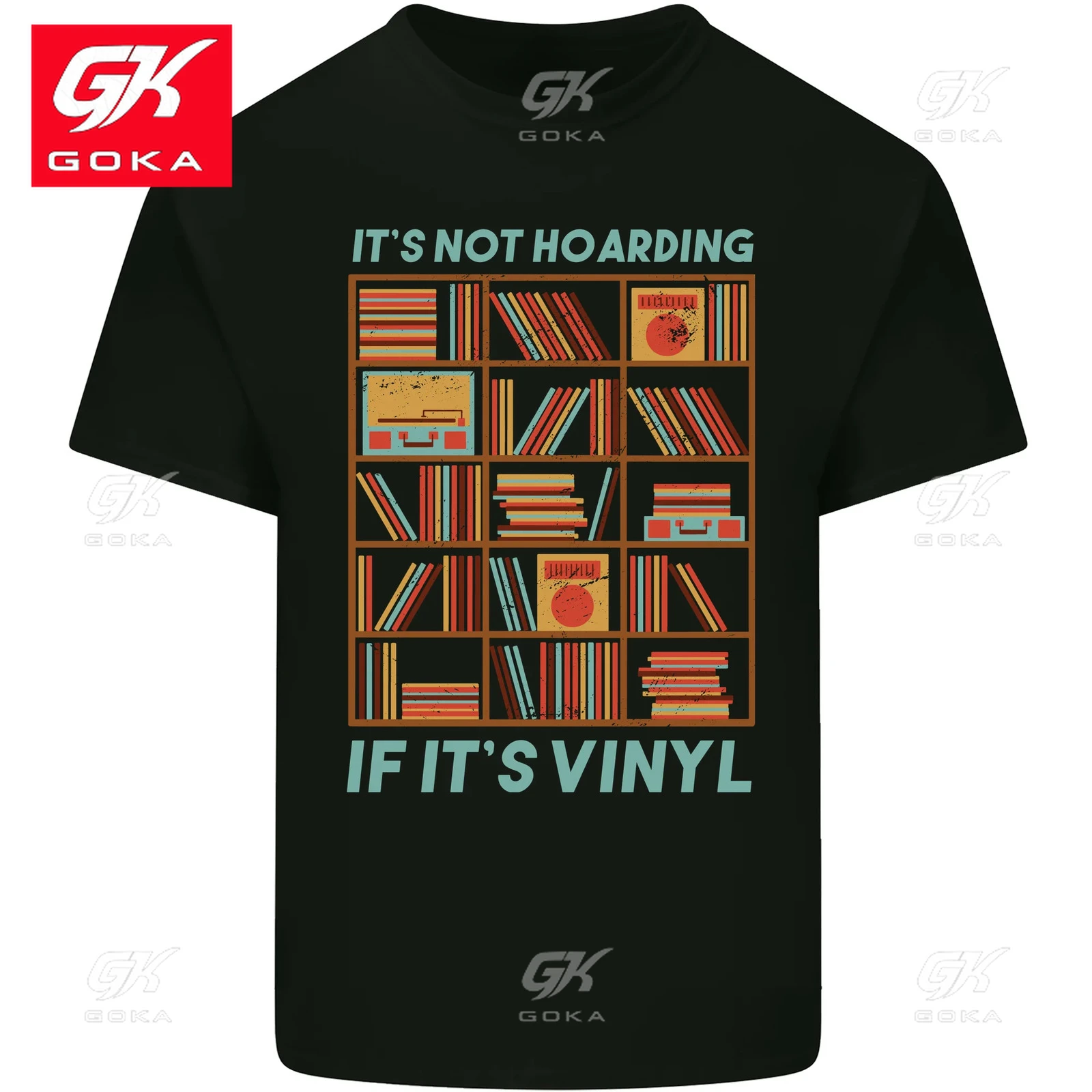 Its Not Hoarding Funny Vinyl Records Turntable Mens Cotton T-Shirt Graphic Tees Women Short Sleeve Vintage Tops Printed T Shirts