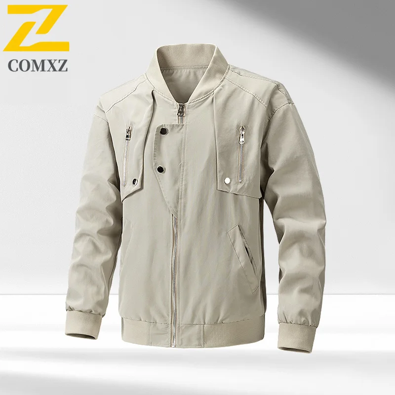 

2025 New Jacket Men Autumn Casual Lapel Camping Windproof Wear Resistant Coat Outdoor Hiking Travel Multi Functional Jackets