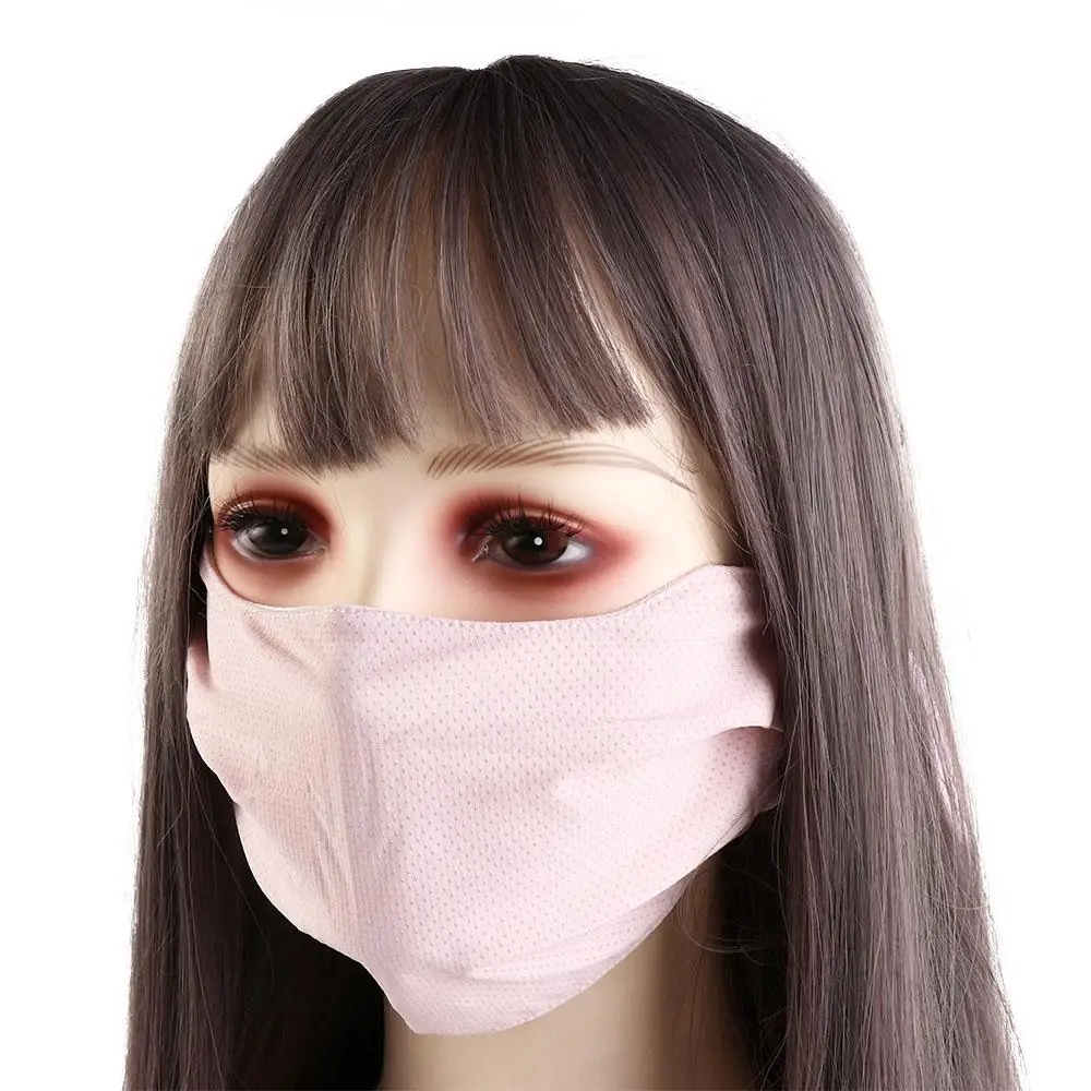 Breathable Riding Hiking Summer For Women Sun Protection Solid Color Outdoor Sunscreen Mask Ice Silk Mask Face Cover Face Scarf