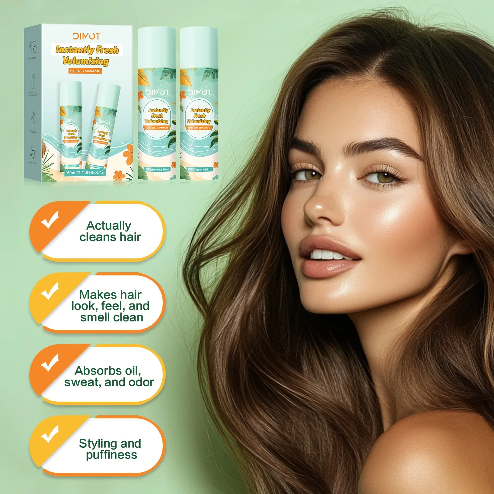 

Air-Volume Hair Spray for Instant Lift Without Washing | Provides Oil Control, Soothing Feel & Long-Lasting Fresh Scent