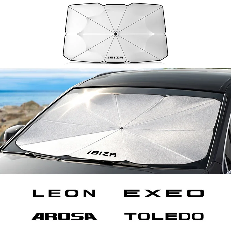 

Car Windshield Sunshade Umbrella Car Front Shading For SEAT Ibiza Leon Arona Ateca Altea Arosa Exeo Tarraco Car Accessories