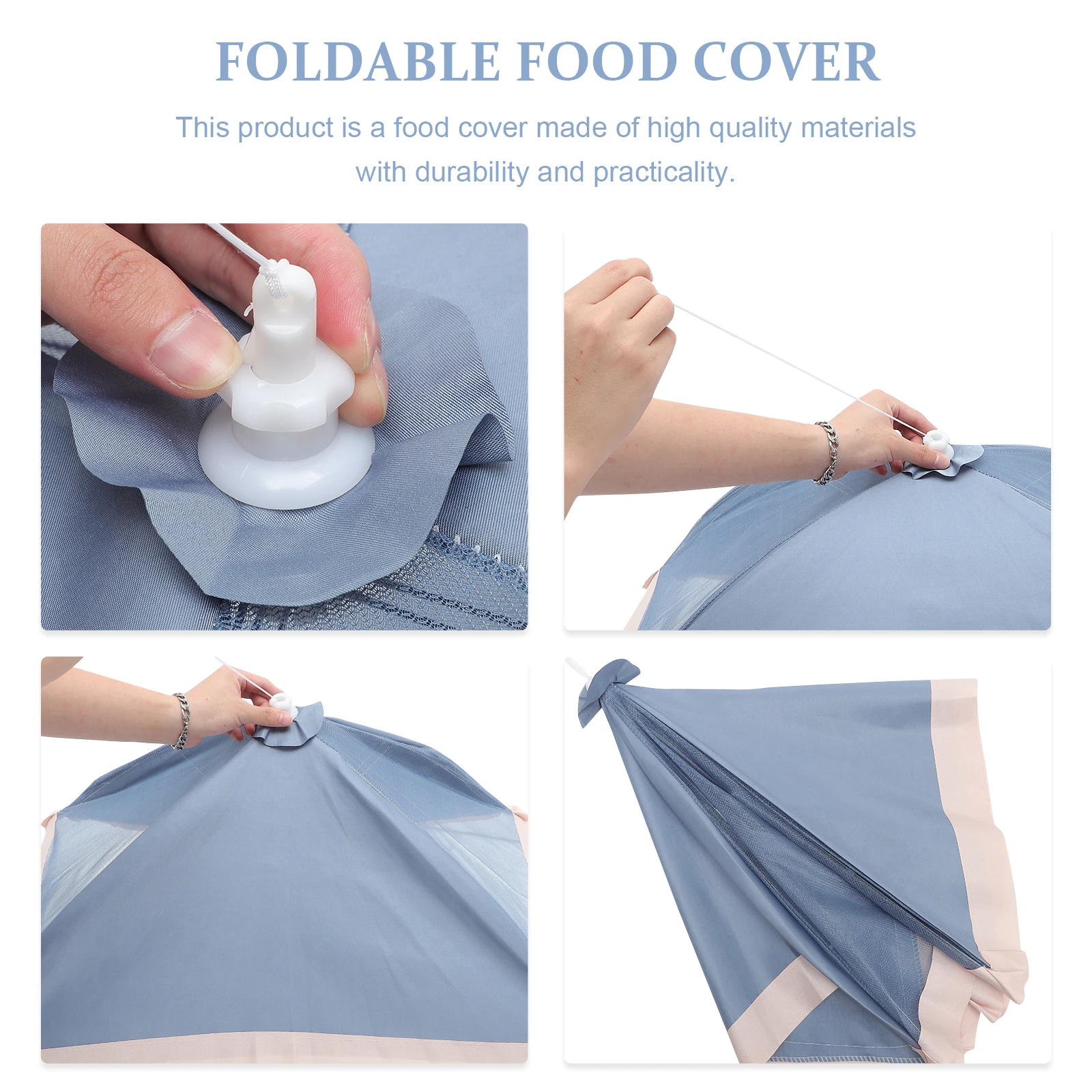 

Foldable Food Cover Tent Waterproof Dust Proof Polyester Cloth Home Outdoor Fruit Plate Protecting Solution Cooling Heating