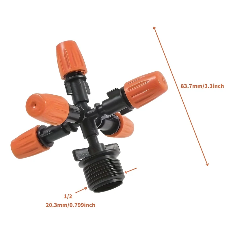 Spray Nozzles 360 Degree Rotating Sprinkler Head Garden Greenhouse Irrigation Dusting Humidification Hydraulic Piping Fittings