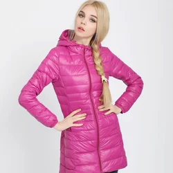 Women Spring/Autumn Ultra Lightweight Quilted Jacket 2023 New Woman Water and Wind-Resistant Big Size women Hoodies coat