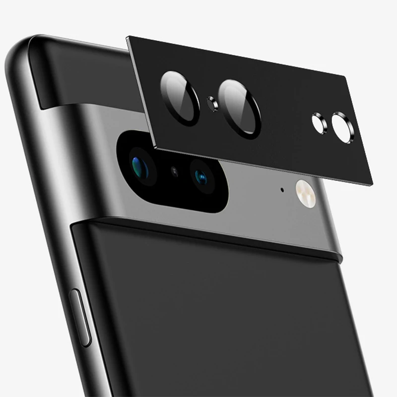 Google Pixel 7 8 Pro 7A 8A 용 금속 링 카메라 렌즈 보호기, Pixel7A Pixel8A 유리 카메라 아머 렌즈 필름 커버 케이스