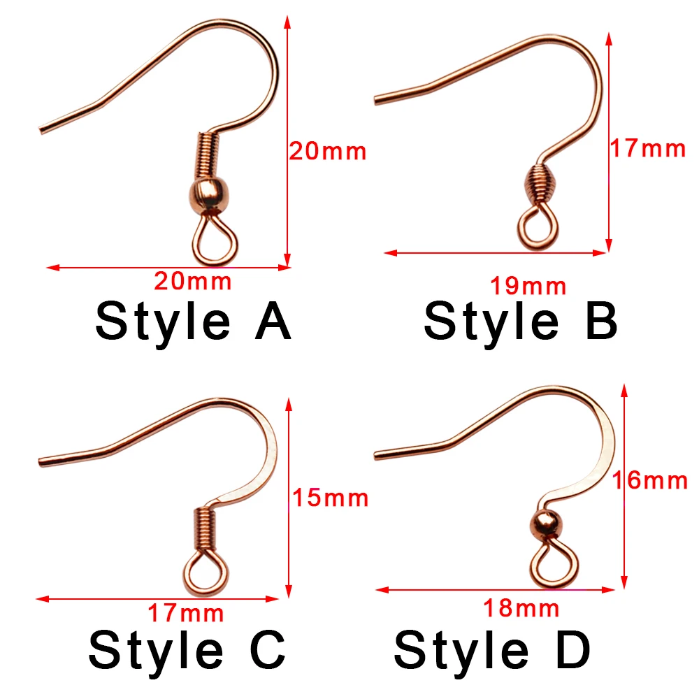 30pcs Hypoallergenic Stainless Steel Earrings Hooks Nickel Free Anti Allergy Earring Clasp Wire For Diy Jewelry Findings Making