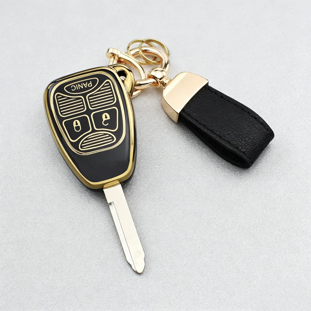 Soft TPU Car Key Fob Shell Holder for Jeep Wrangler Compass Patriot Liberty Chrysler 300 PT Dodge JCUV Caliber Nitro Key Cover