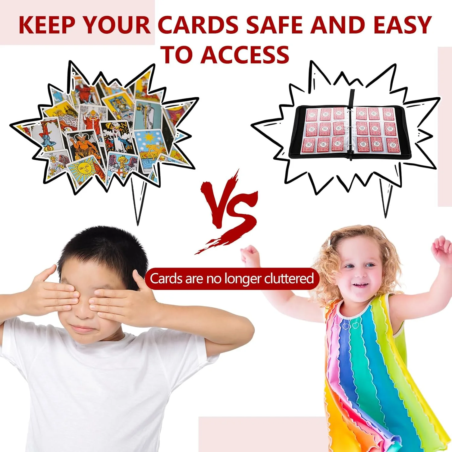 Classeur de collection de cartes, classeur de cartes à collectionner, Album à collectionner de poches, pochettes, étui porte-étui, 200 feuilles