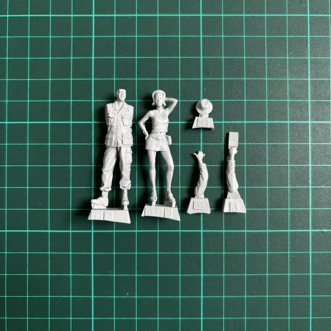 Conjunto de modelo de resina 1/35 sem pintura, guerra do Vietnã - soldados americanos e meninas vietnamitas sem montagem e sem pintura GK