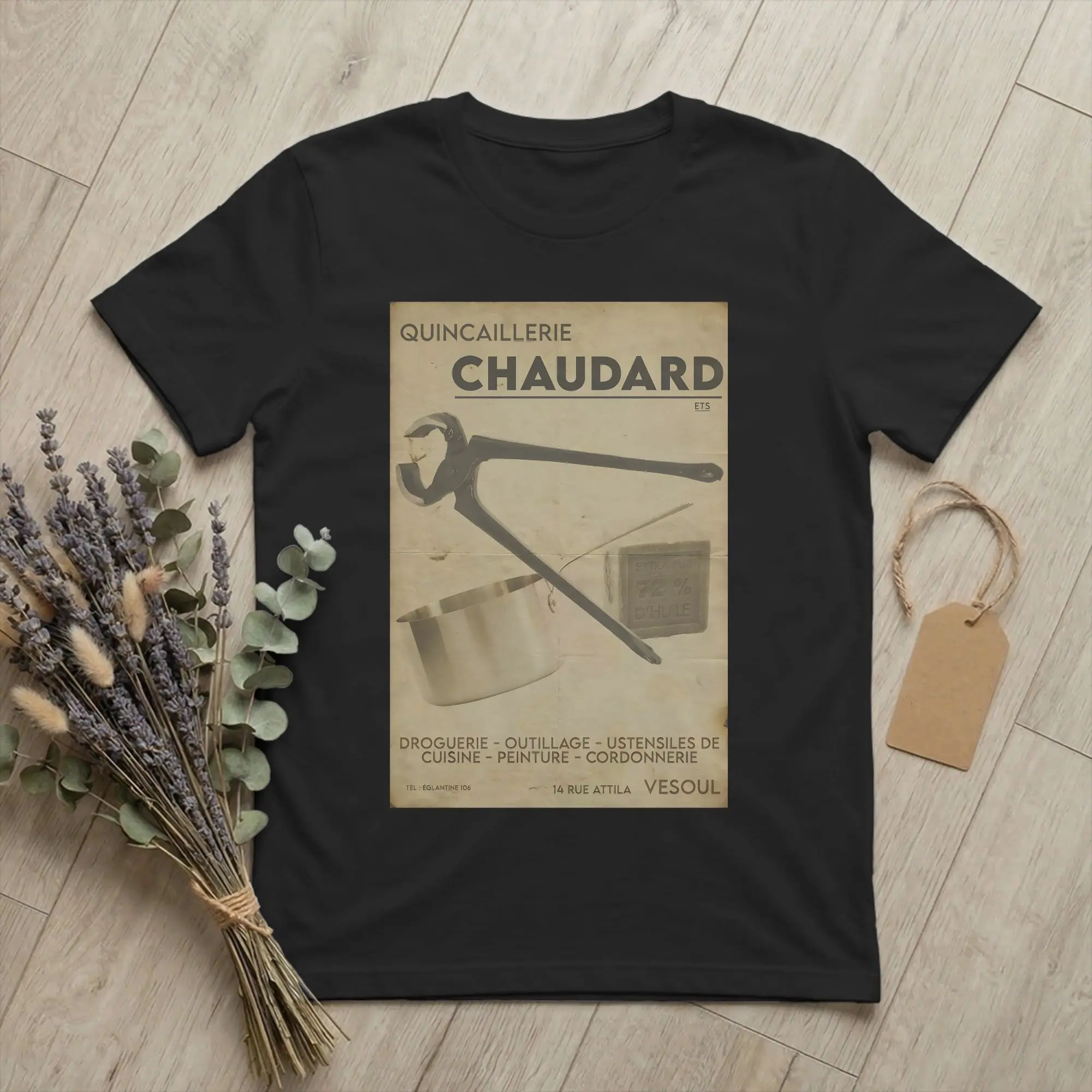 Футболка Quincaillerie Chaudard Vesoul, мужская футболка с юмором, модная хлопковая футболка с французским принтом, футболка с круглым вырезом и короткими рукавами, одежда больших размеров