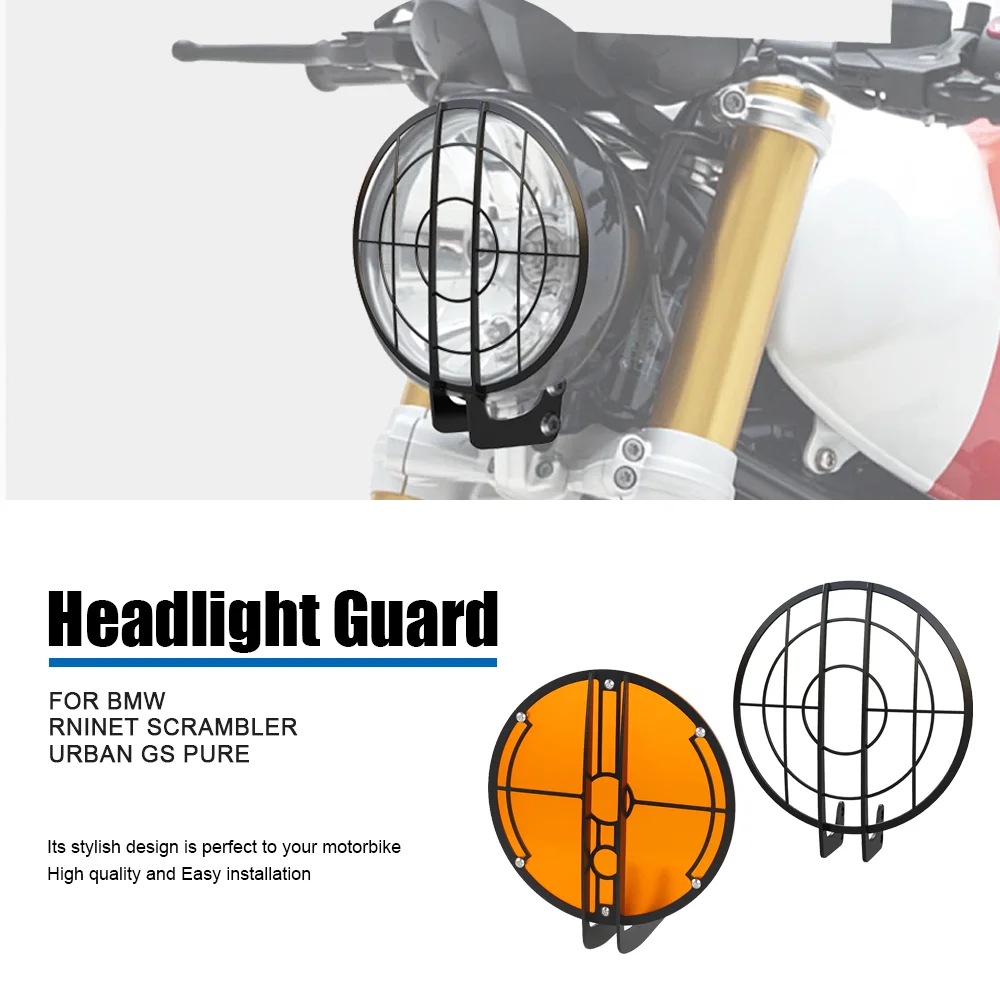 

For BMW R NINE T RNINET Scrambler Urban GS Pure R NINET 9T RACER Motorcycle Headlight Headlamp Shield Guard Cover Protector