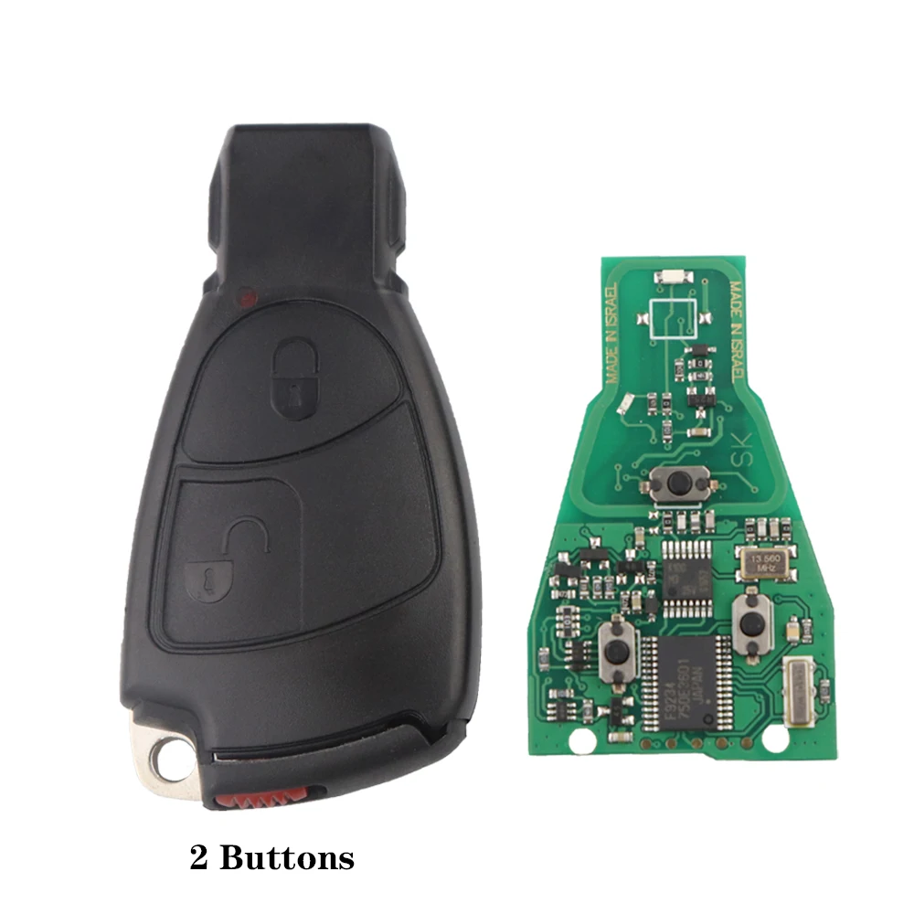 YIQIXIN Remote Car Key Fob For Mercedes Benz NEC B C E ML S CLK Class CL MB W204 W203 W211 W208 1996-2005 433Mhz 2/3 Button