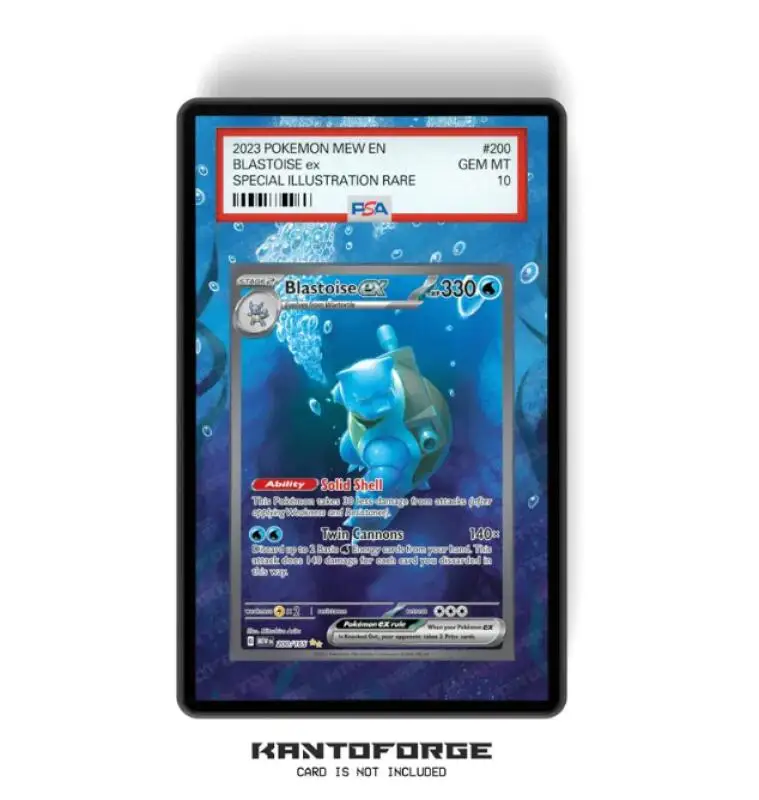

Extended Art Collection Card Psa Display Rack Display Case for SV11 Reshiram Zekrom Squirtle Gardevoir Card Excluding Card