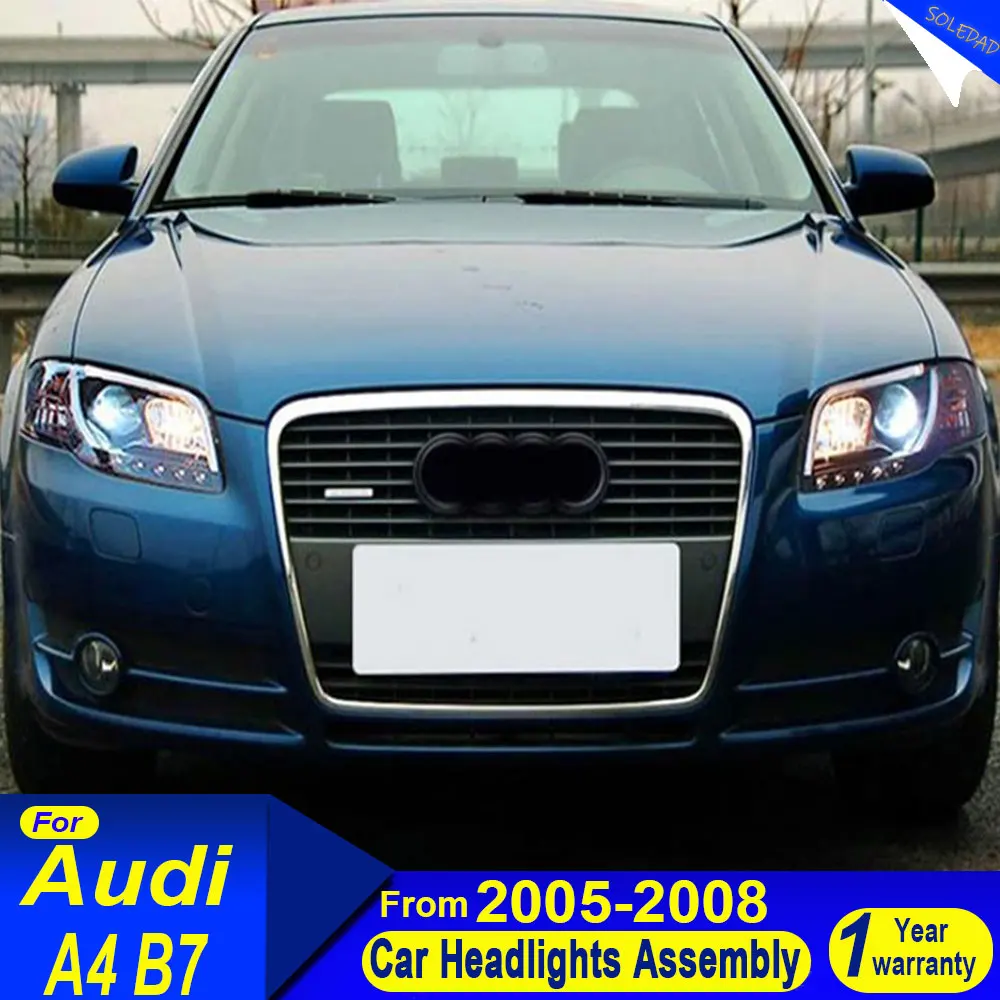 

Car Headlights for Audi A4 LED Headlight 2005-2008 A4L B7 Head Lamp DRL Signal Projector Lens Auto Accessories Plug and play