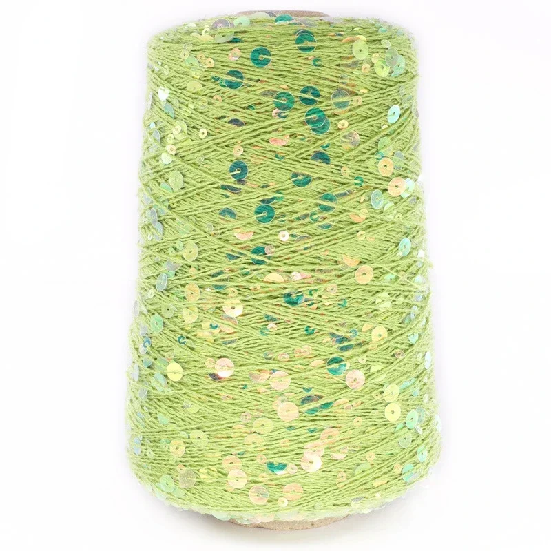 500g Pure Cotton Sequin Yarn,72 Colors DIY Hand Woven Sweater Jacket, Hat Crochet Thread, Accessory Knitting Yarn, Holiday Gift