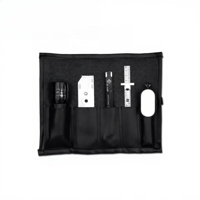 5Pcs Stainless Steel Weld Measuring Gauge Set Welding Inspection Tool Kit with Storage Bag
