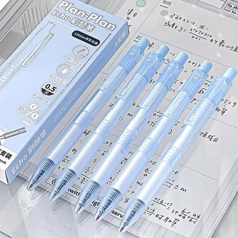 

5 шт./коробка, гелевая ручка с черными чернилами, 0,5 мм