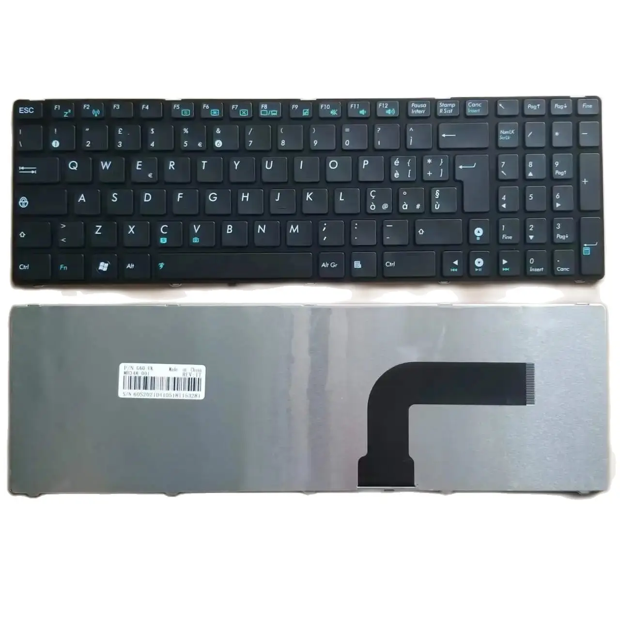 

New IT Italian Keyboard For Asus G60 K52 k52je k52jr k52ju k52jv k52n UL50 Black