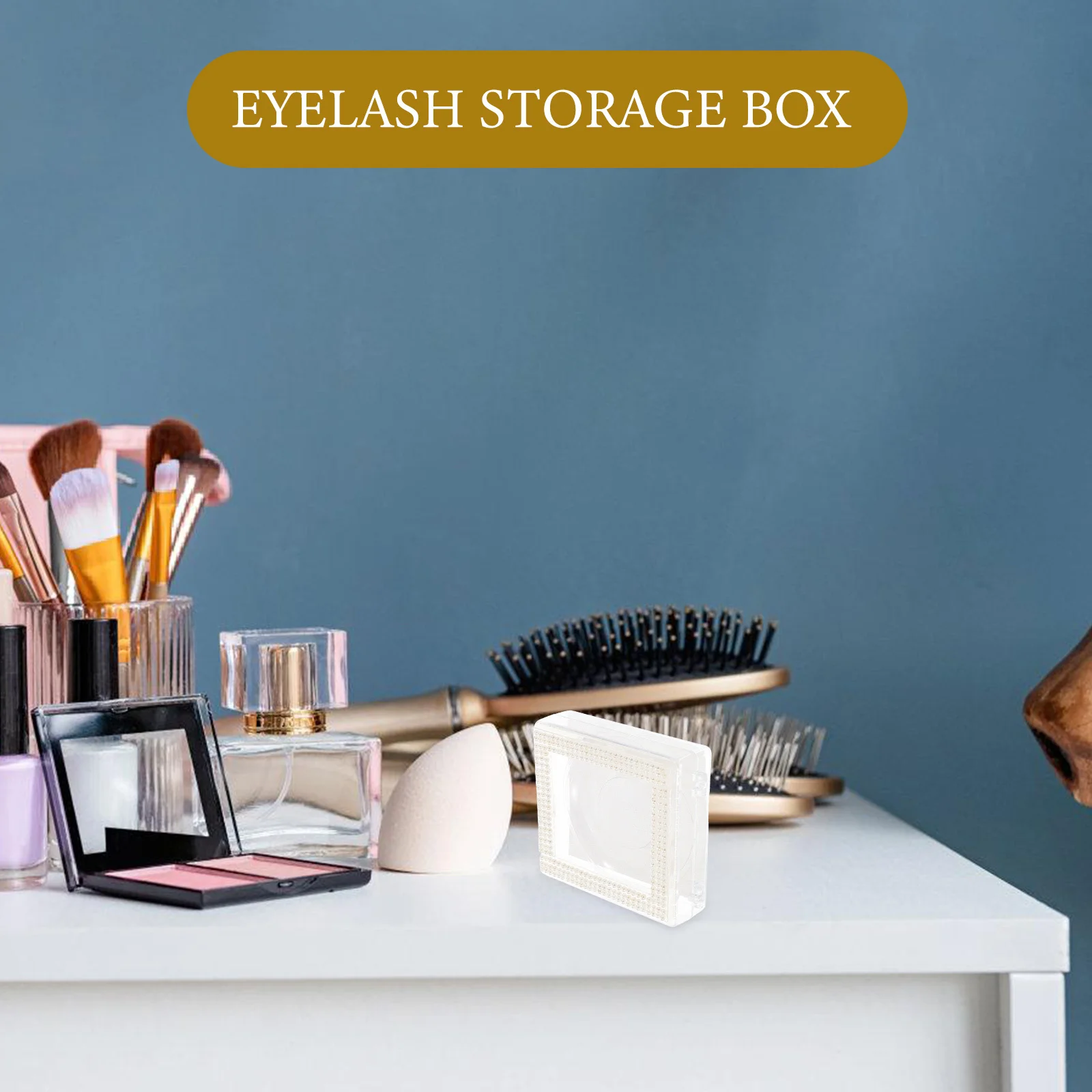 Eyelash Case Portable Lash Organizer Elegant False Eyelash Holder Clear Storage Box Travel Friendly Lash Boxes