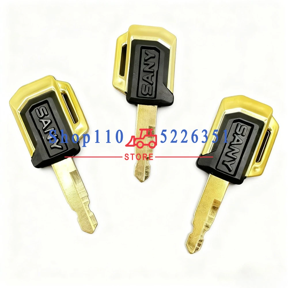 3PCS/2PCS/1PC Excavator Ignition Start Key for SANY SY16/35/55C/60/65/75/135/155/215/235/285/365