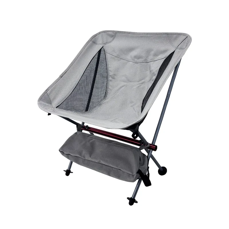 Portable Backrest Moon Chair, Foldable Outdoor Seat for Beach Picnic Home Use, Kid Camping Stool with Storage Pouch