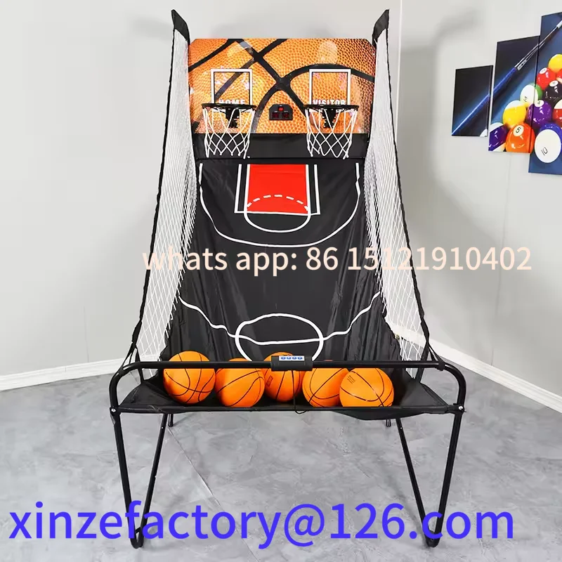 

Be suitable for Hoop Basketball Shootout Indoor Home Arcade Room Game with Electronic Digital Basket Ball Shot Scoreboard Fold-u
