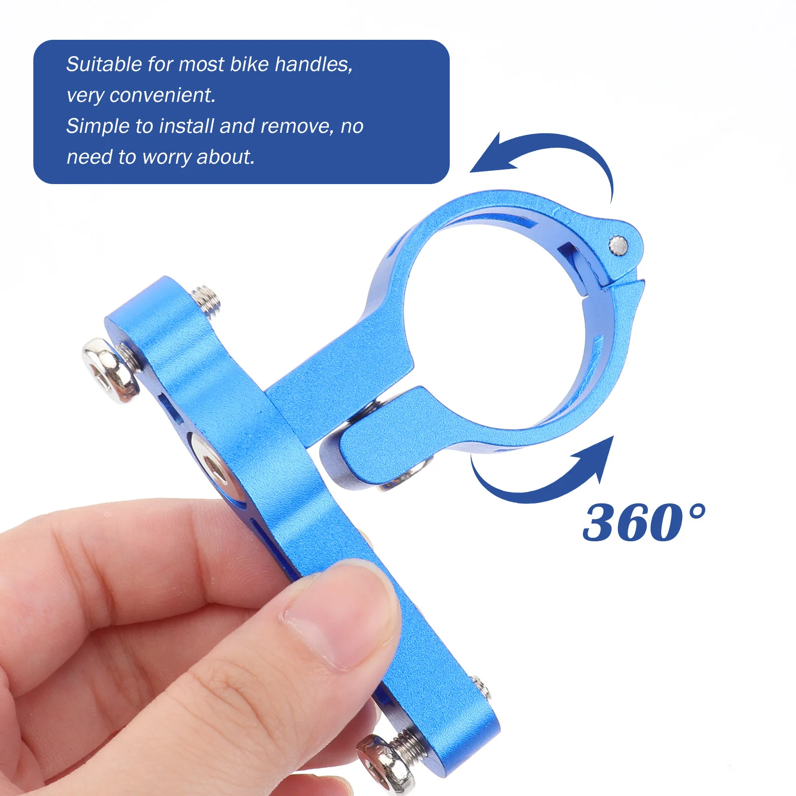 1 Buah Adaptor Penjepit Botol Air Sepeda dari Paduan Aluminium, Dudukan Botol Minum Berputar untuk Kebanyakan Pegangan, Penjepit Rak Botol Minum