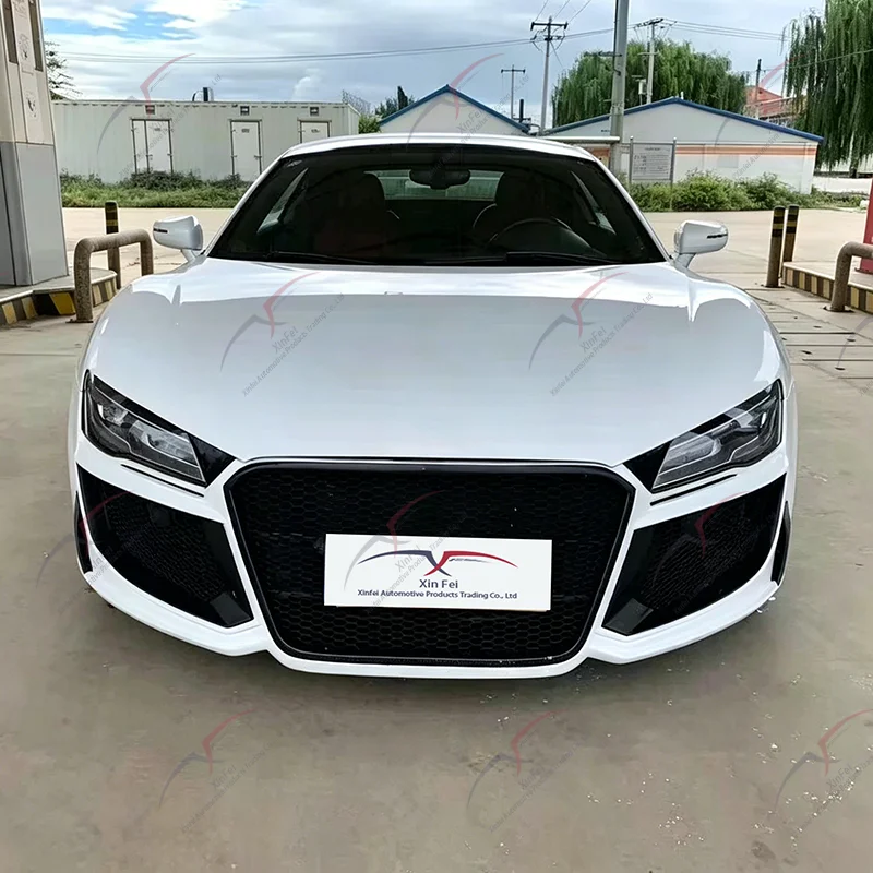 For Audi R8 Upgrade R Style Body Kit Car Bumpers Front Bumper Front Splitter Side Skirt Rear Bumper Decorative Accessories 2