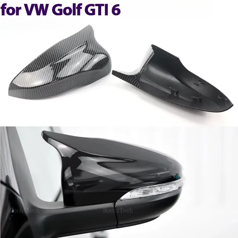 

Carbon Fiber Look Sport Style Black Rearview Side Mirror cover Caps for Volkswagen VW MK6 Golf 6 GTI 2009-2014