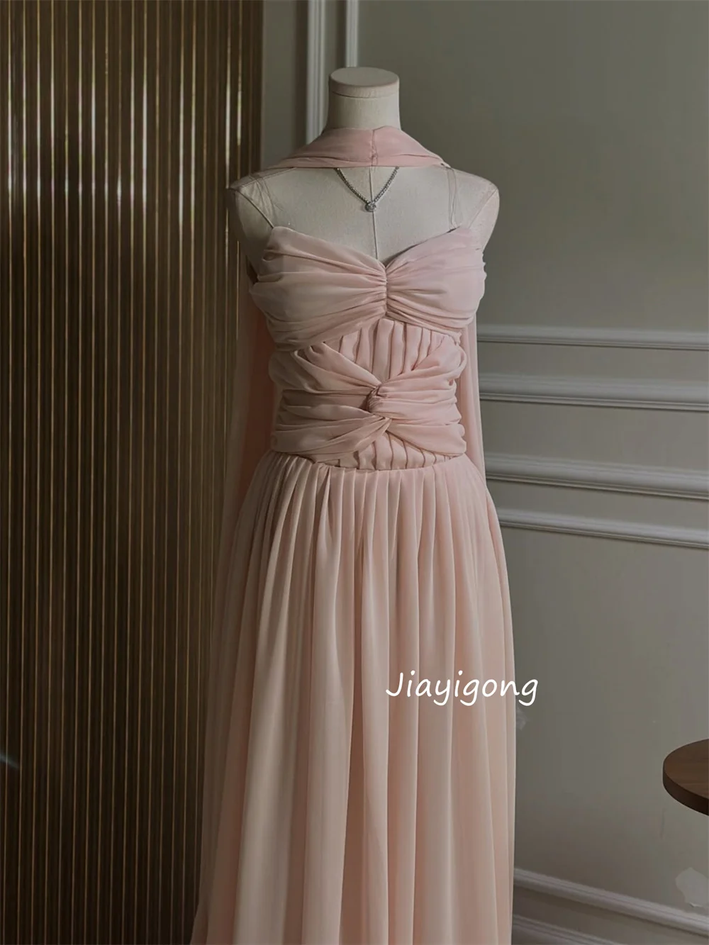 Personalizado requintado chiffon plissado a linha querida vestidos longos sob medida ocasião baile elegante moda