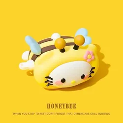 For Airpods 1 2 3 4 Pro Pro 2 Lying Bee Hello Kitty Silicone Earphone Case Accessories Cover With Hook