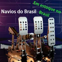 Simjack ut pedais sim pedais de corrida profissional pc simulador de corrida he pedal hidráulico 200kg sensor de pressão célula de carga-br