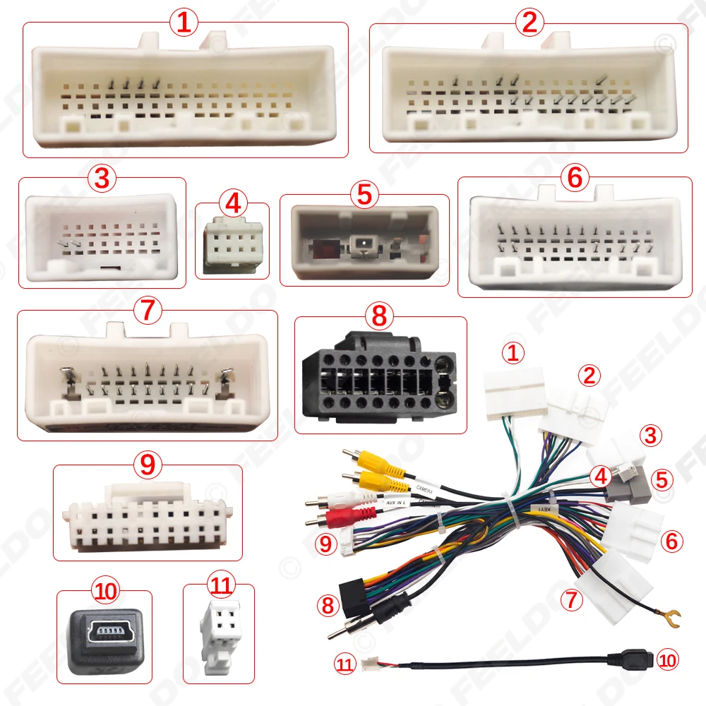 Car 16pin Power Wiring Harness Adapter For Nissan 2016 Juke/X-Trail/NAVARA/Qashaqi(Mid-East) Installation Head Unit