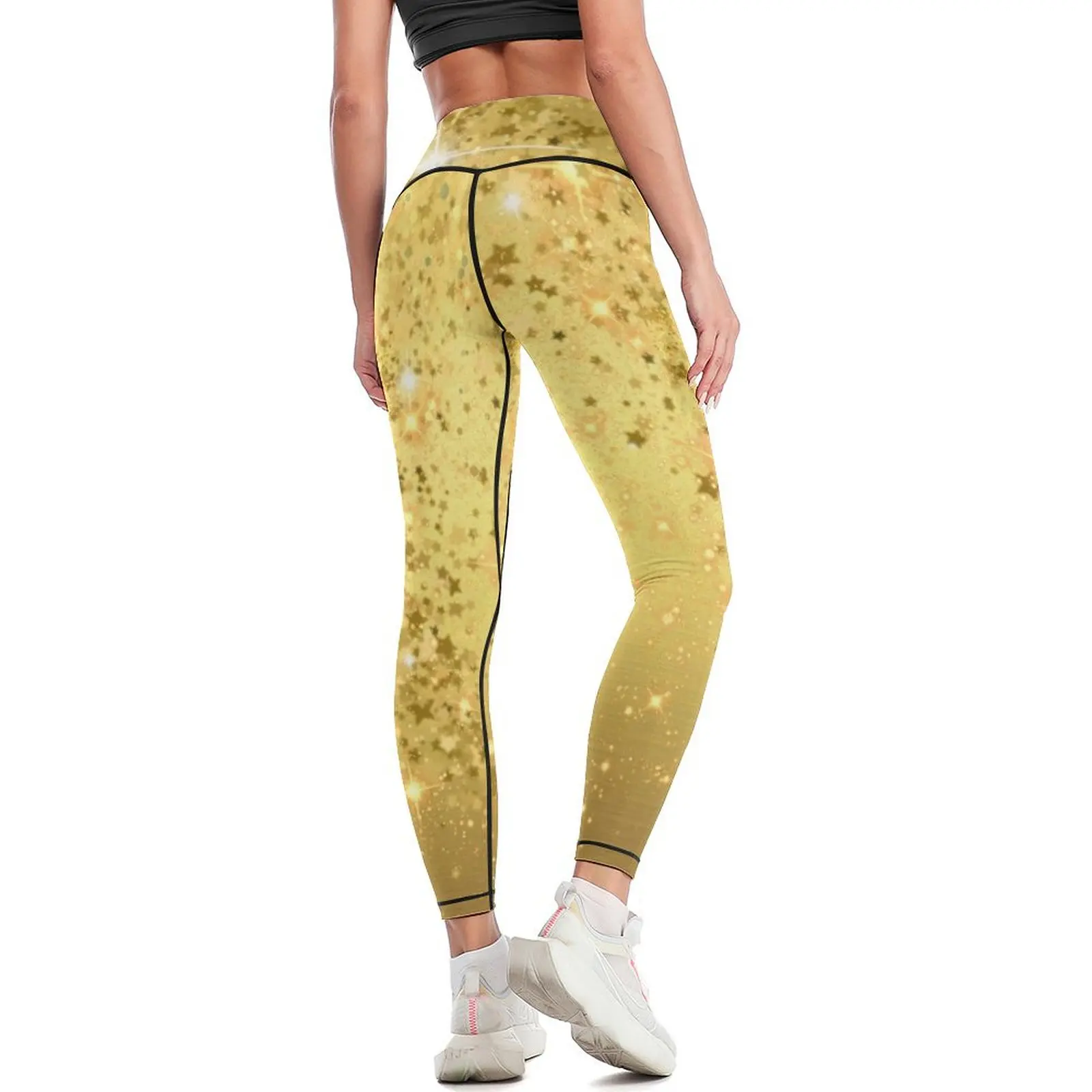 Gouden Achtergrond Kunst Leggings Sport Voor Push Up Joggers Voor Vrouwen Leggings