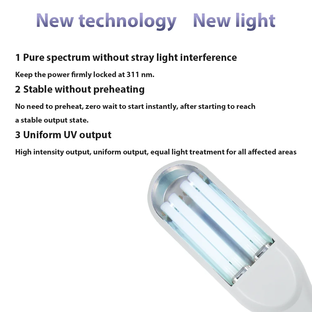 Uvb Lamp Physical Therapy Equipment Narrowband Phototherapy Psoriasis Lamps Medical Light Source UV Led 311nm Uvb Vitiligo Lamp