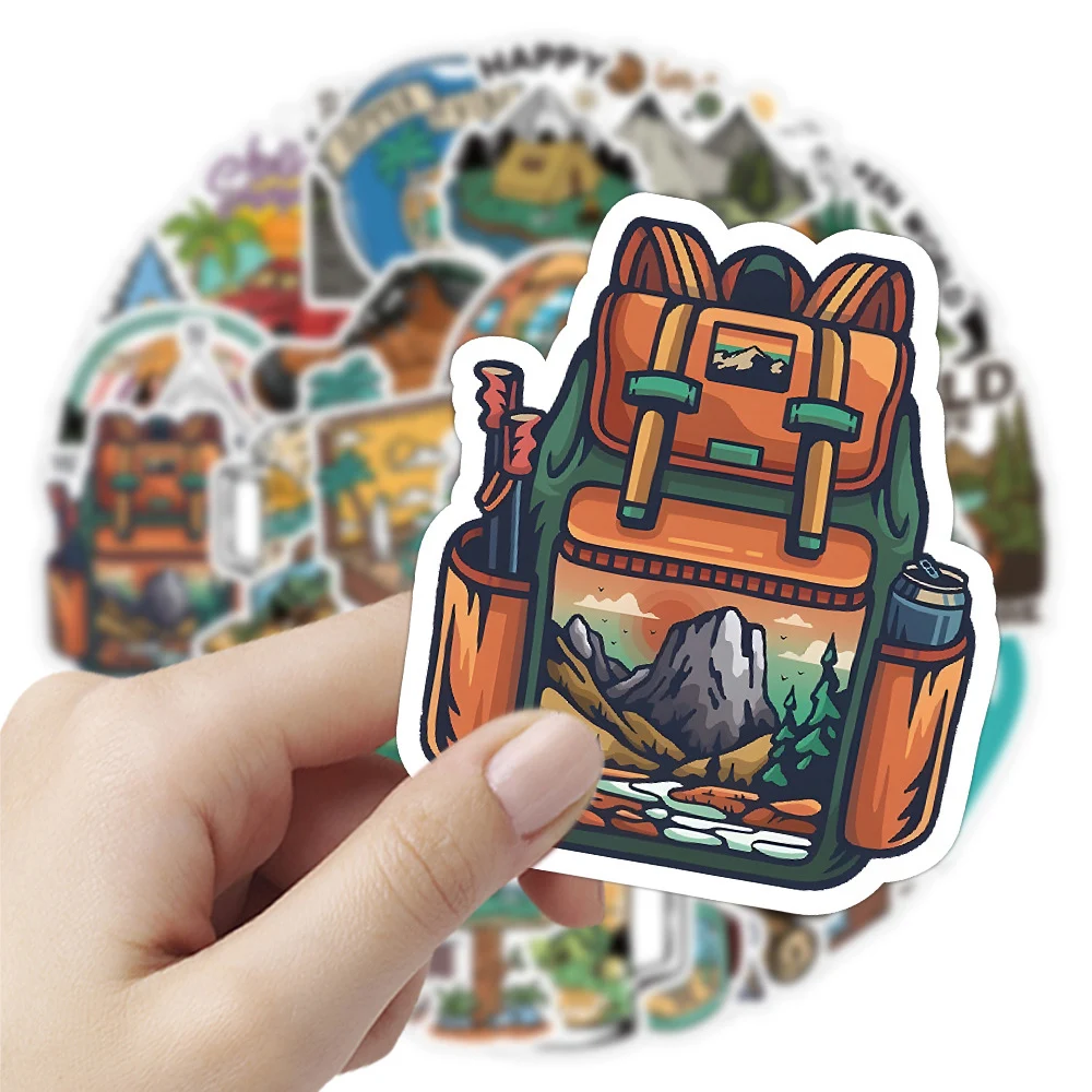 

10/30/50pcs Forest Hiking Camping Waterproof Stickers Outdoor Scenery Decals Graffiti DIY Phone Laptop Motorcycle Cool Sticker