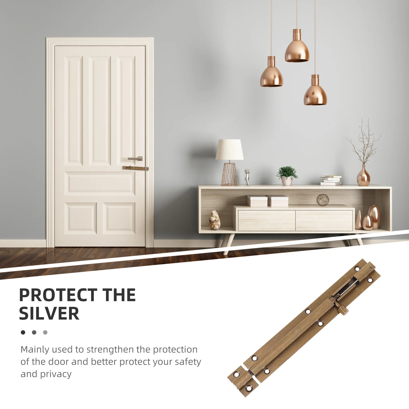 

Copper Door Latch Lock Heavy Duty Sliding Barrel Bolt Security Latch Lock for Door Safety and Privacy Heavy Duty Barrel Bolt