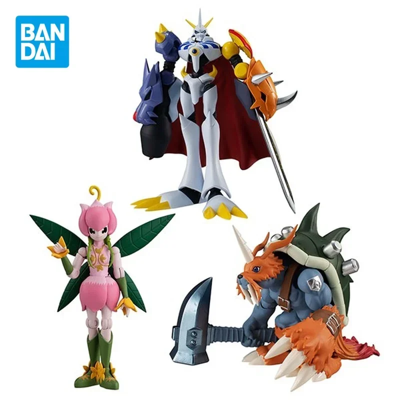 

Bandai Digimon Figure SHODO Digimon 3 Model Omegamon Lilimon and Zudomon Gift Anime Character Dolls Collectible Children's Toys