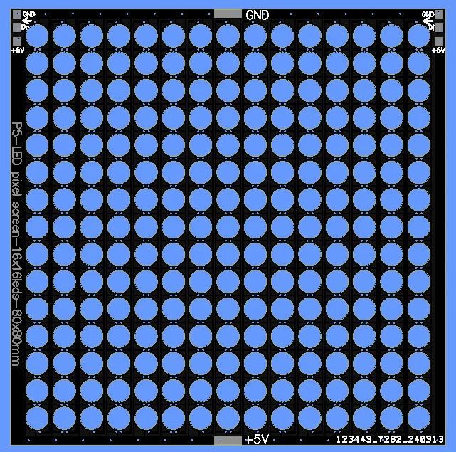 DC5V WS2812 LED Square Transparent Screen 80*80mm Full Color Programmable Dot Matrix 16*16 SPI Protocol 2020 Beads For LED Sign