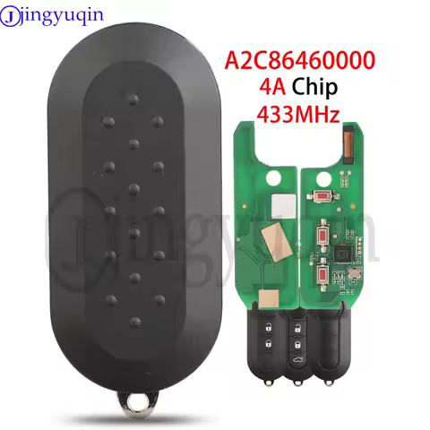 jingyuqin A2C86460000 433MHz 4A Chip Flip Car Remote Key For Fiat Mobi Uno Fiorino E Mais Strada Citroen Peugeot Fob Control