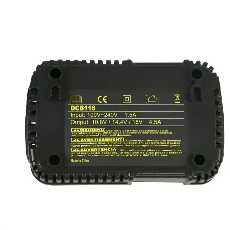 4.5A DCB118 Battery Charger For Dewalt Battery 10.8V 12V 14.4V 18V 20V DCB200 DCB101 DCB115 DCB107 DCB105 DCB140 &DCB112