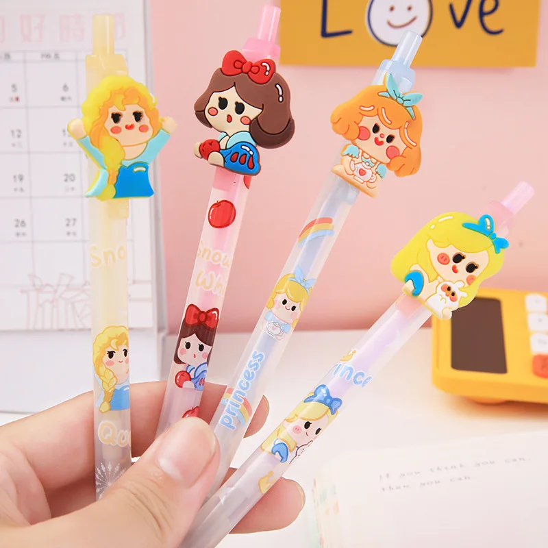 Imagem -03 - Disney-caixa de Lápis Automática com Disney Princess Design 0.7 mm Desenhos Animados para Estudante Papelaria Presente Atacado 12 36 Pcs