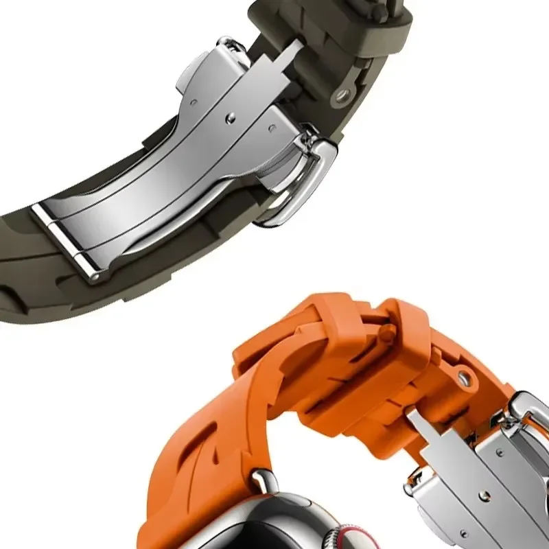 جولة كليم فردية لساعة أبل ، سوار سيليكون ، سوار iWatch Series 9 ، SE ، 3 ، 5 ، 6 ، 7 ، 8 ، Ultra 2 ، 44 حزام ، 40 ، 49 ، 45 ، 41 ، جديد