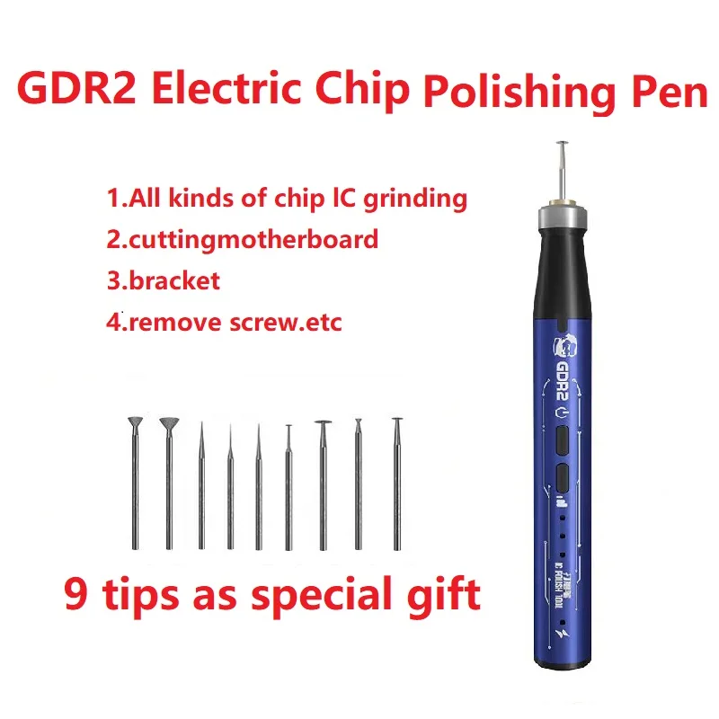 MECHANIC GDR2 Multifunctional Polishing Pen for Mobile Phone Repair Electric IC Chip CPU Drilling Cutting Engraving Polisher