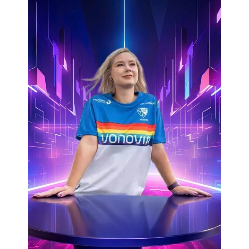 

Стильная и классическая мужская и женская футболка ESports Club Bochum 21-22, классическая футболка с радужным круглым вырезом 1990-х годов, трикотажные топы