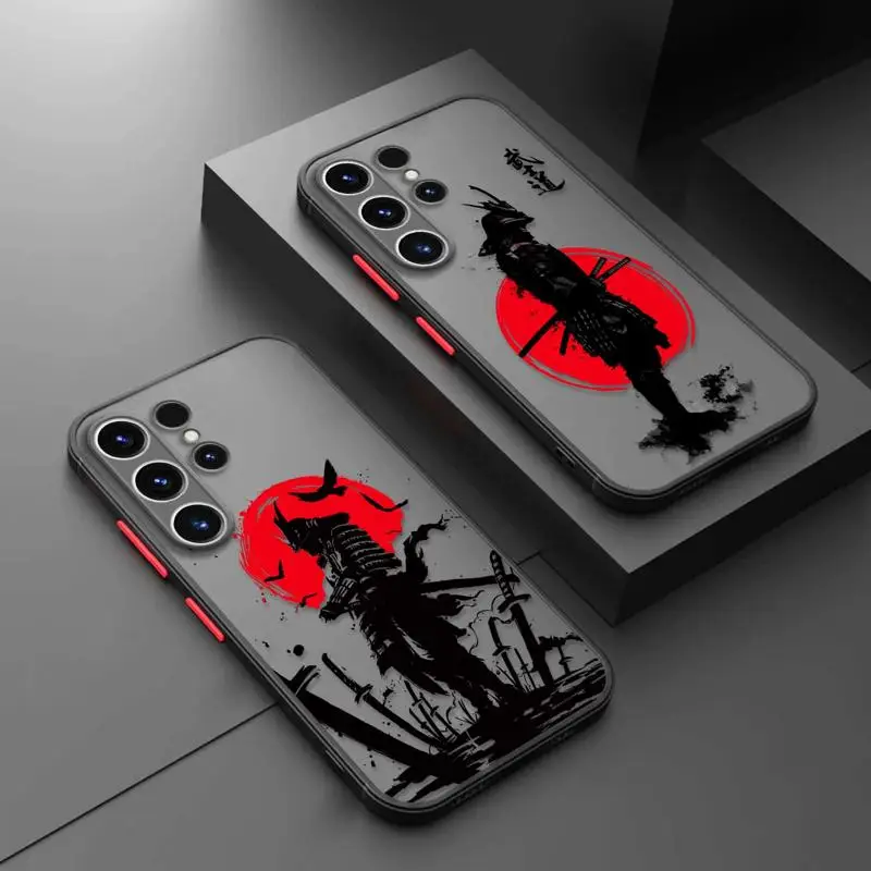 Japanese Samurai Martial Arts Clear Matte Case For Samsung Galaxy S24 S23 S22 S21 S20 FE Ultra S10 S9 Plus Note 10Plus 20Ultra